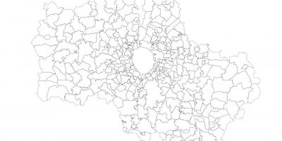 Moskwa gminy mapie