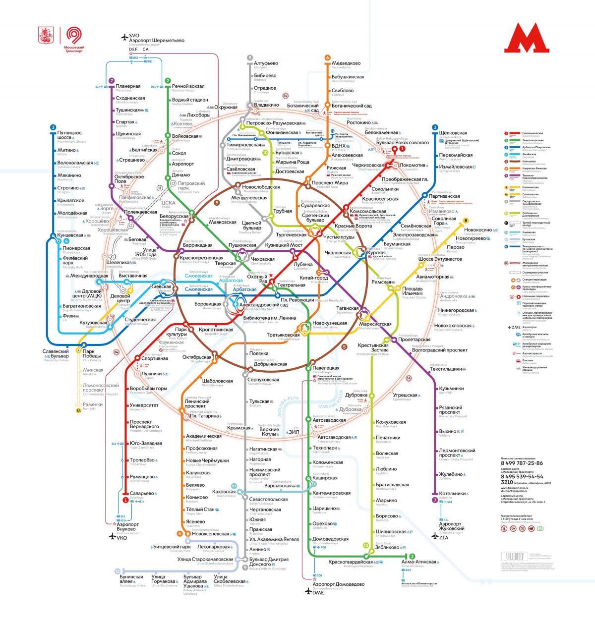 mapa metra w Moskwie
