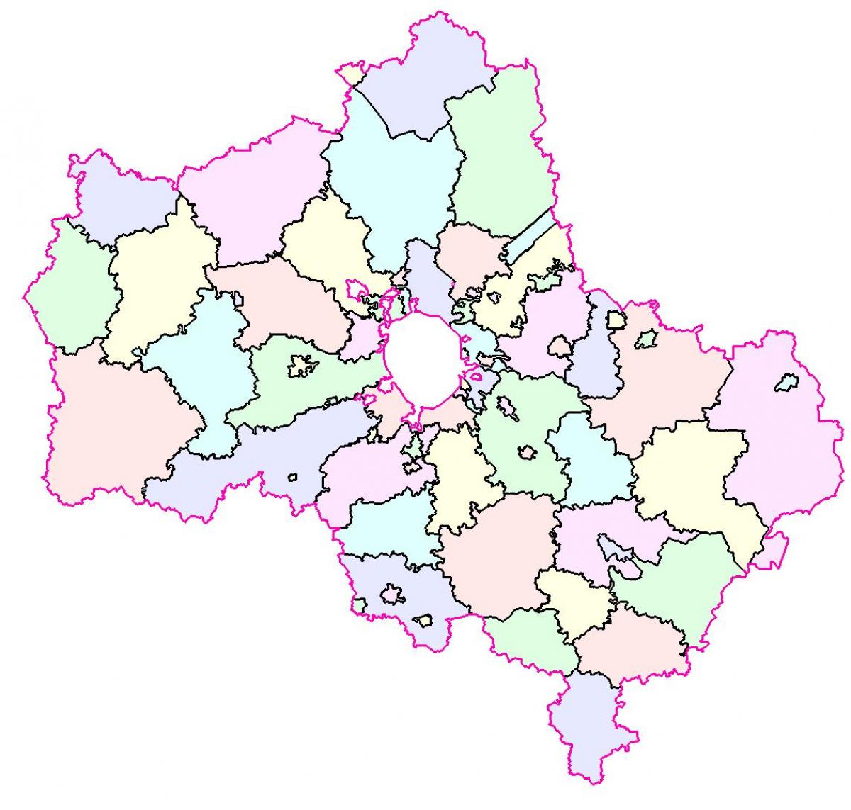 Moskwa obszar mapa