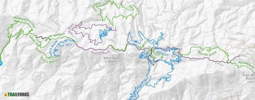 mapa Moskiewskiej górskiej ścieżce