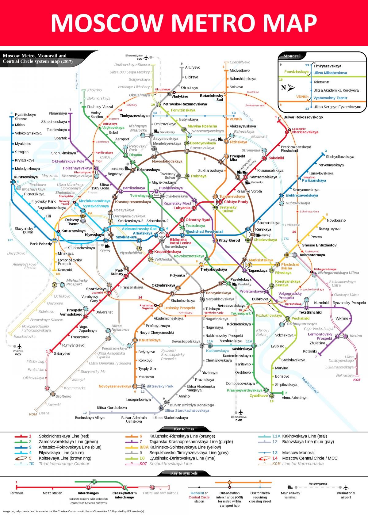 metro mapa Moskwy