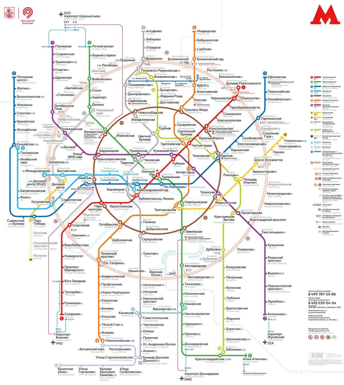 Moskwa transportowa mapa