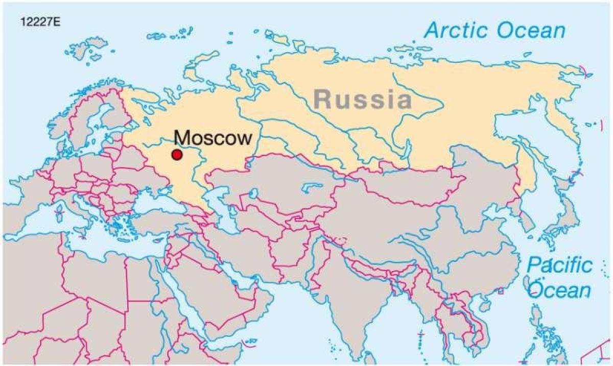 Moskwa na mapie Rosji