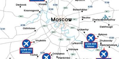 Mapa moskiewskich lotnisk