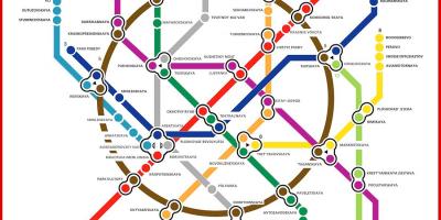 Mapa metra w Moscoe