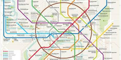 Mapa moskiewskiego metra w języku angielskim i rosyjskim
