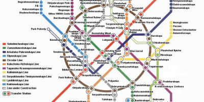 Moskiewska mapa metra w języku angielskim