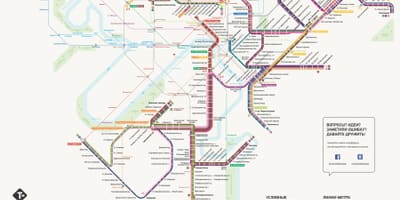 Mapa Moskwy tramwaj