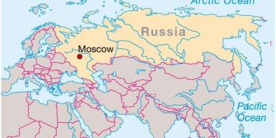 Moskwa na mapie Rosji
