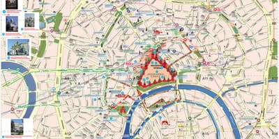 Mapa Moskwy przyciągania
